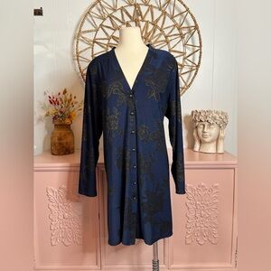 Susan Graver 1X Midnight Blue Textured top/Dress